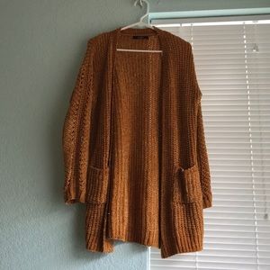 Mustard Chenille Cardigan